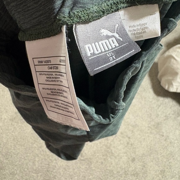 Puma Heather Green Athletic Sweatpants Joggers Kids Size 2T - Picture 7 of 7